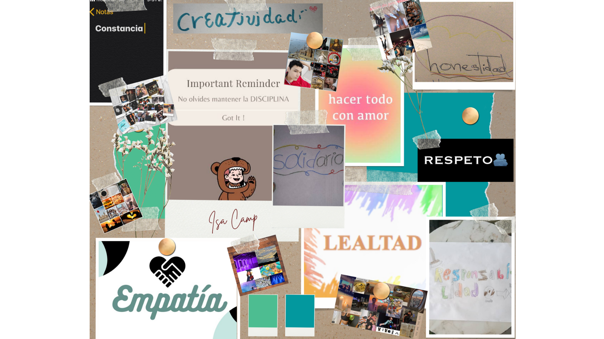 Muro realizado por los mismos chicos de Isa Camp